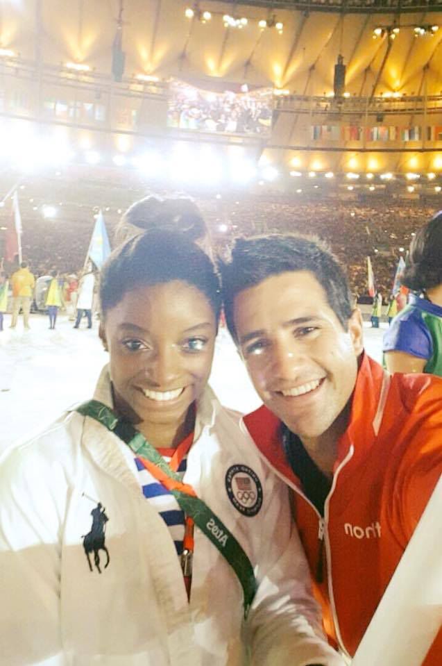 Stefano Peschiera and Simone Biles